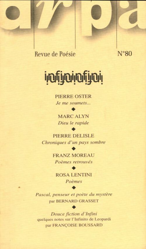 Livrenpoche : Arpa n°80 - Collectif - Livre