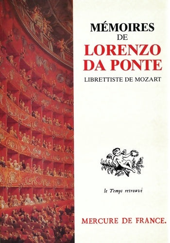 Livrenpoche : Mémoires par le librettiste de Mozart - Lorenzo Da Ponte - Livre