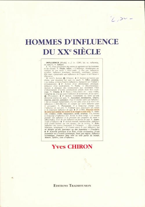 Livrenpoche : Hommes d'influence du XXe siècle - Yves Chiron - Livre