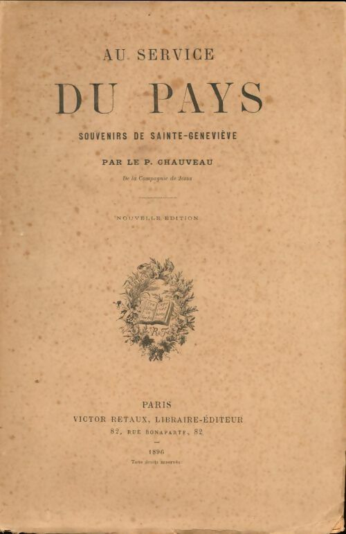 Livrenpoche : Au service du pays souvenirs de Sainte-Geneviève - J. -p Chauveau - Livre