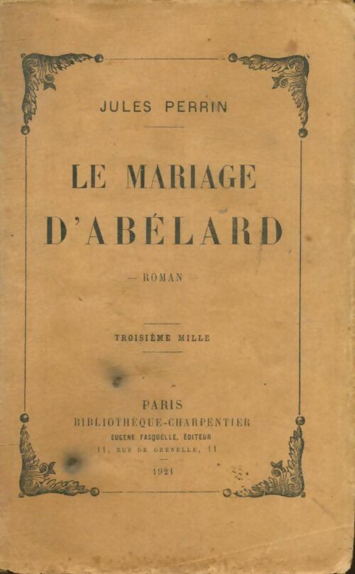 Livrenpoche : Le mariage d'Abélard - Jules Perrin - Livre