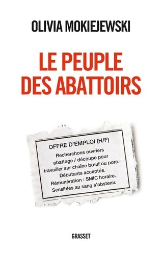 Livrenpoche : Le peuple des abattoirs - Olivia Mokiejewski - Livre