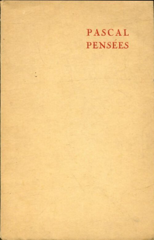 Livrenpoche : Pensées - Pascal - Livre