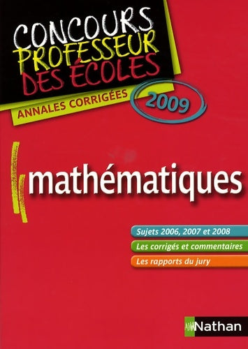Livrenpoche : ANNALES CORRIGEES CRPE-MATHS - Daniel Motteau - Livre