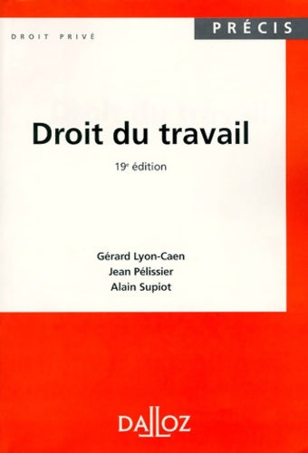 Livrenpoche : Précis dalloz - Gérard Lyon-Caen - Livre