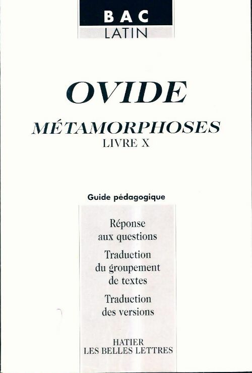 Livrenpoche : Ovide métamorphoses : Livre x - Collectif - Livre
