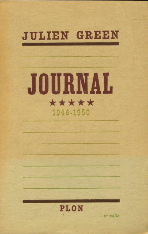 Livrenpoche : Journal Tome V : 1946-1950 - Julien Green - Livre