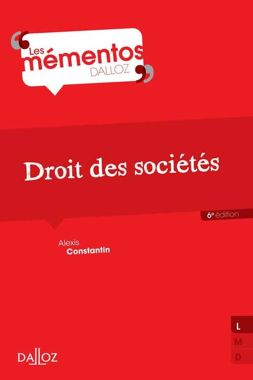 Livrenpoche : Droit des sociétés - Alexis Constantin - Livre