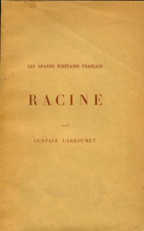 Livrenpoche : Racine - Gustave Larroumet - Livre