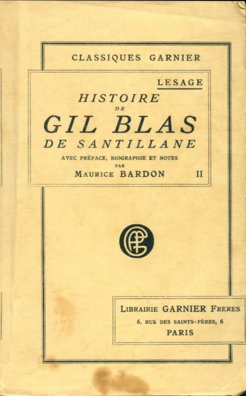Livrenpoche : Histoire de Gil Blas de Santillane Tome II - Alain René Lesage - Livre