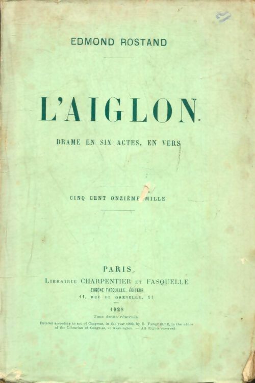 Livrenpoche : L'aiglon - Edmond Rostand - Livre