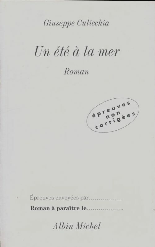 Livrenpoche : Un été à la mer - Giuseppe Culicchia - Livre