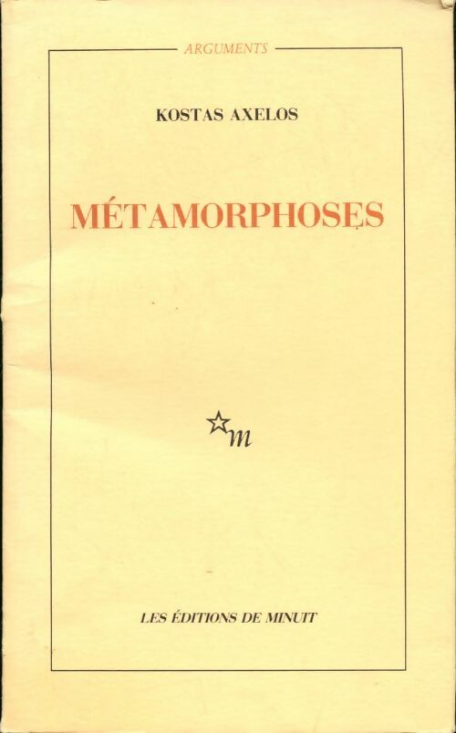 Livrenpoche : Métamorphose cloture ouverture - Kostas Axelos - Livre