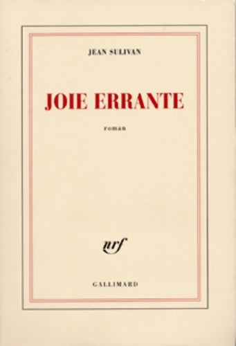 Livrenpoche : Joie errante - Jean Sulivan - Livre