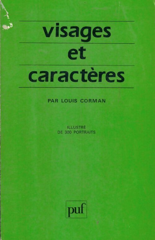 Livrenpoche : Visages et caractères - Louis Corman - Livre