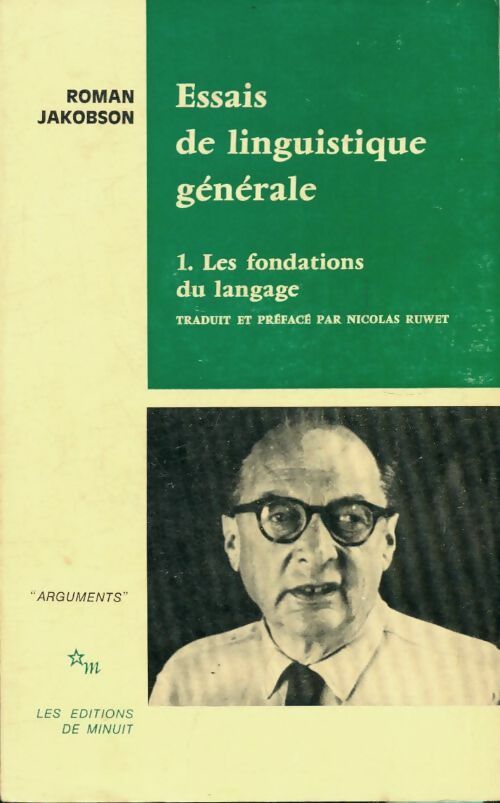 Essais de linguistique générale t1. Les fondations du langage - Roman Jakobson - Livre