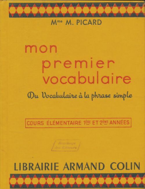 Livrenpoche : Mon Premier vocabulaire. - M. Picard - Livre