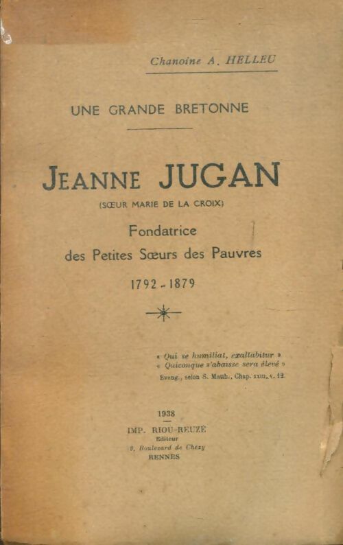 Livrenpoche : Jeanne Jugan - Francis Trochu - Livre