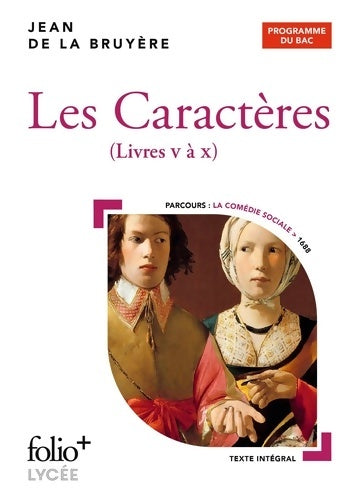 Livrenpoche : Les Caractères - Bac 2022 : Livres V à X - Jean De la Bruyère - Livre