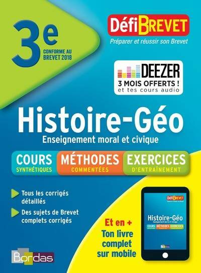 Livrenpoche : Defibrevet histoire géo enseignement moral et civique brevet troisième - Hugues Febvre - Livre