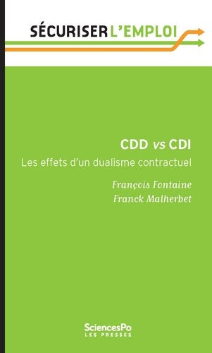 Livrenpoche : CDD vs CDI : Les effets d'un dualisme contractuel - François Fontaine - Livre