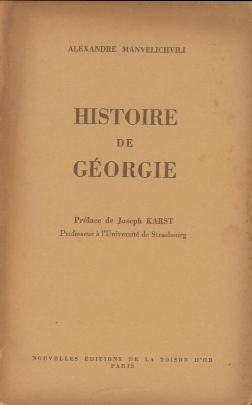 Livrenpoche : Histoire de Géorgie - Aleksandr Manvelichvili - Livre