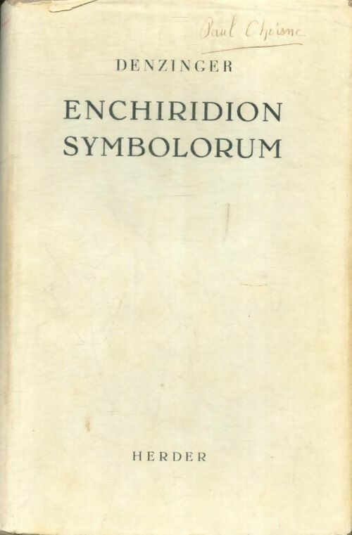 Livrenpoche : Enchiridion symbolorum - Henrici Denziger - Livre