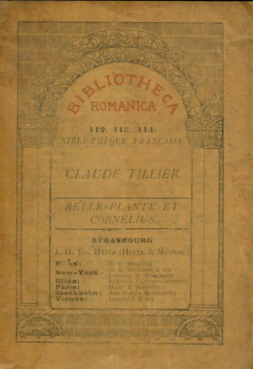 Livrenpoche : Belle-plante et Cornélius - Tillier Claude - Livre