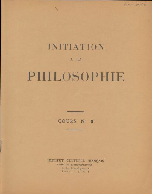 Livrenpoche : Initiation à la Philosophie - Collectif - Livre
