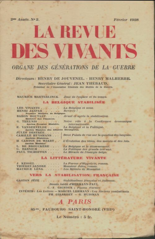 Livrenpoche : La revue des vivants 2e année n°2 - Collectif - Livre