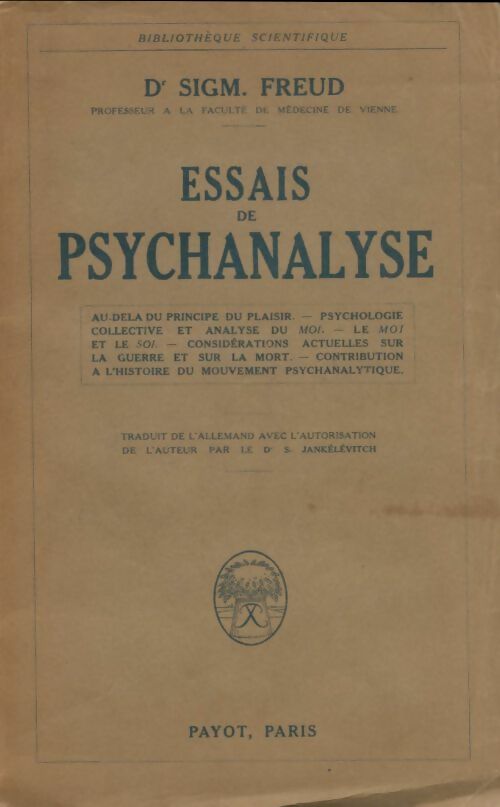 Livrenpoche : Essais de psychanalyse - Sigmund Freud - Livre