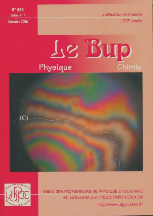Livrenpoche : Bulletin de l'union des physiciens n°889 cahier n°1 - Collectif - Livre