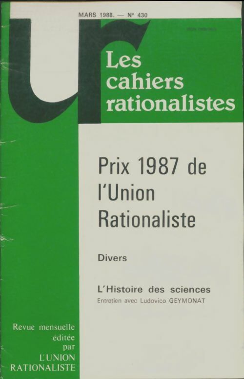 Livrenpoche : Les cahiers rationalistes n°430 - Collectif - Livre
