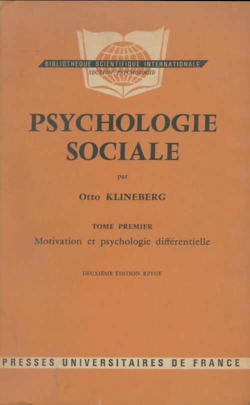 Livrenpoche : Psychologie sociale Tome I - Otto Klineberg - Livre