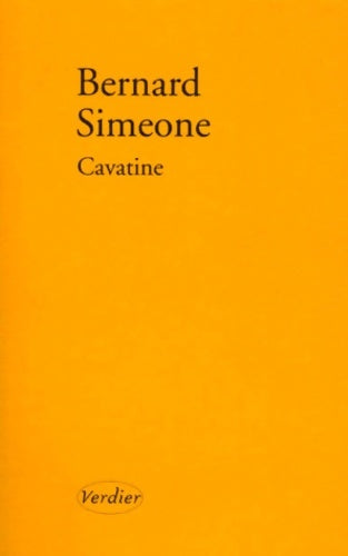 Livrenpoche : Cavatine - Bernard Simeone - Livre
