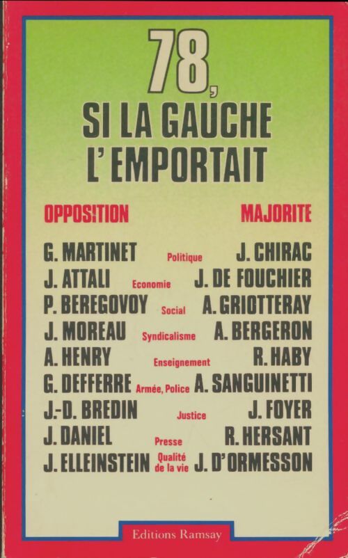 Livrenpoche : 78, si la gauche l'emportait - Collectif - Livre