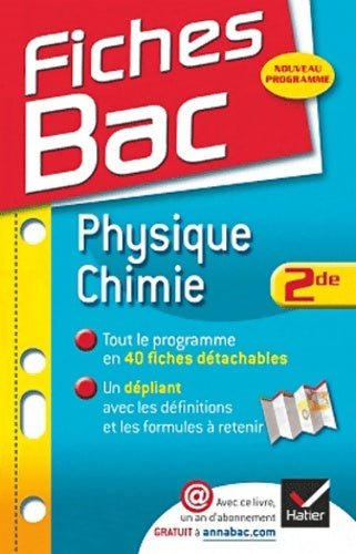 Livrenpoche : Fiches Bac Physique-Chimie Seconde : Fiches de cours - Seconde - Patrice Brossard - Livre