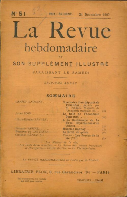 Livrenpoche : La revue hebdomadaire 16e année n°51 - Collectif - Livre
