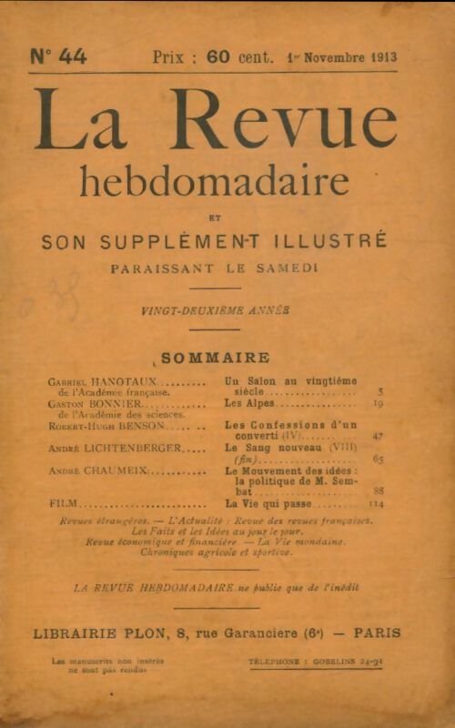 Livrenpoche : La revue hebdomadaire 22e année n°44 - Collectif - Livre