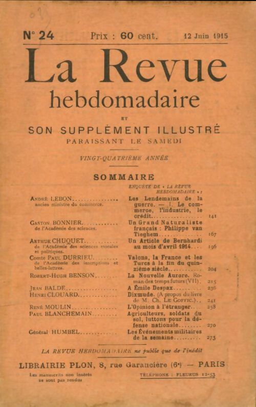 Livrenpoche : La revue hebdomadaire 24e année n°24 - Collectif - Livre