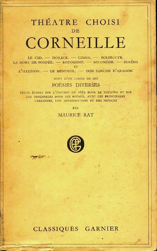 Livrenpoche : Théâtre choisi - Pierre Corneille - Livre