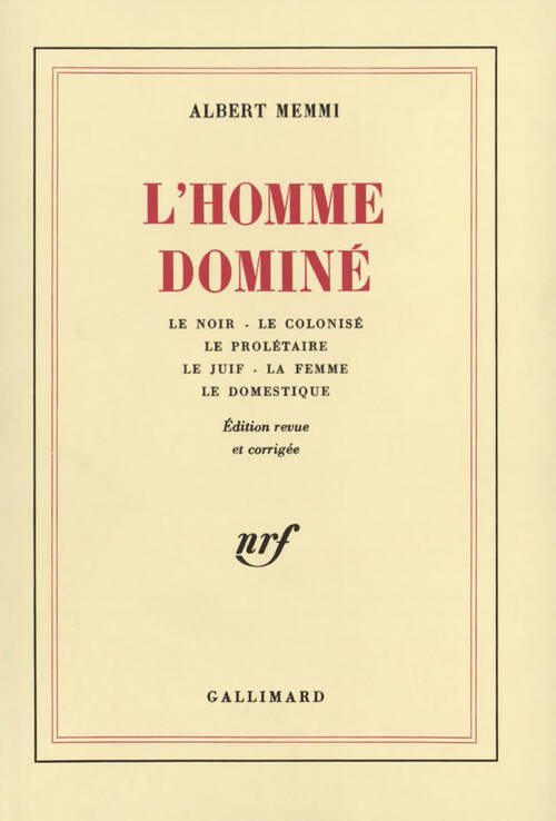 Livrenpoche : L'Homme dominé - Memmi - Livre