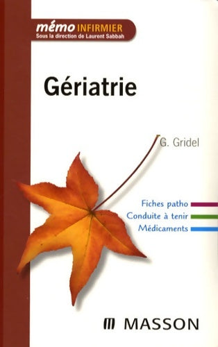 Livrenpoche : Gériatrie - Geneviève Gridel - Livre