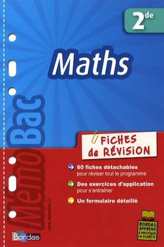 Livrenpoche : Memobac fich revis maths Seconde - Raymond Fleurat-Lessard - Livre