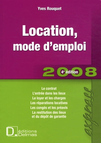 Livrenpoche : Location mode d'emploi - Yves Rouquet - Livre