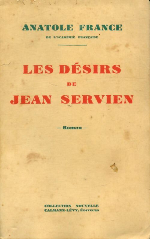 Livrenpoche : Les désirs de Jean Servien - Anatole France - Livre