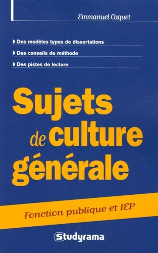 Livrenpoche : Sujets de culture générale - Emmanuel Caquet - Livre