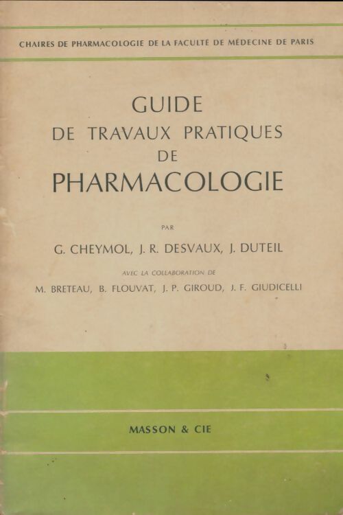 Livrenpoche : Guide de travaux pratiques de pharmacologie - Collectif - Livre