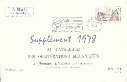 Livrenpoche : Supplément 1978 au catalogue des oblitérations mécaniques - Collectif - Livre