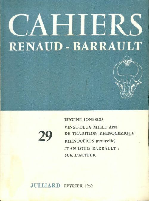 Livrenpoche : Cahiers Renaud-Barrault N°29 - Collectif - Livre